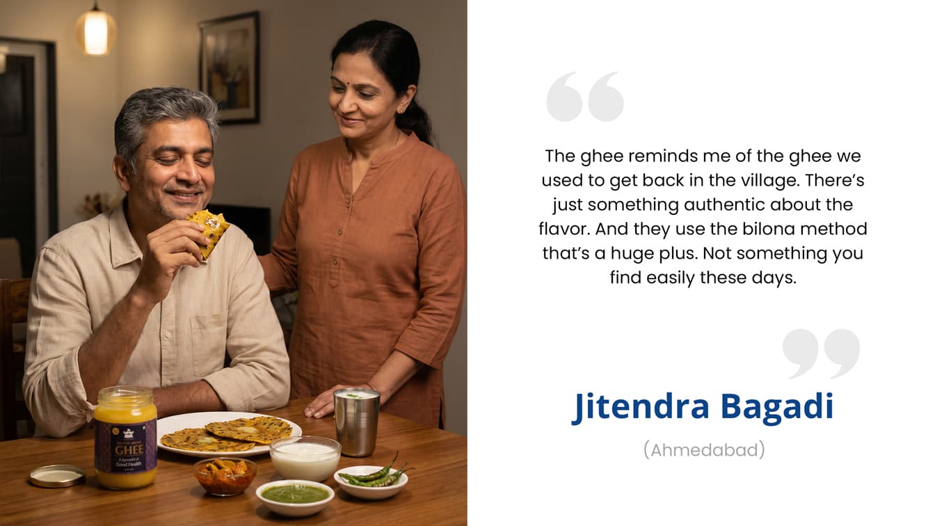 Jitendra Bagadi from Ahmedabad — Mr. Milk Ghee customer review