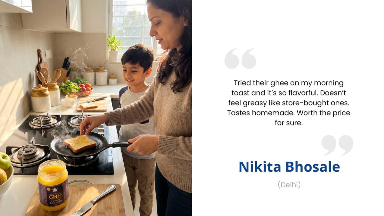 Nikita Bhosale from Delhi — Mr. Milk Ghee customer review